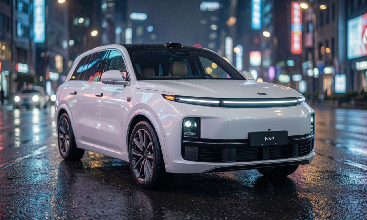 Фотореалистичная съёмка Lixiang L7 с нижнего ракурса
